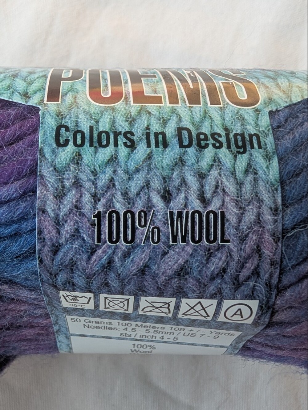 Universal Yarn Poems Wool Yarn Blue Purple Pink Colorway - 5 Skeins - Picture 3 of 9
